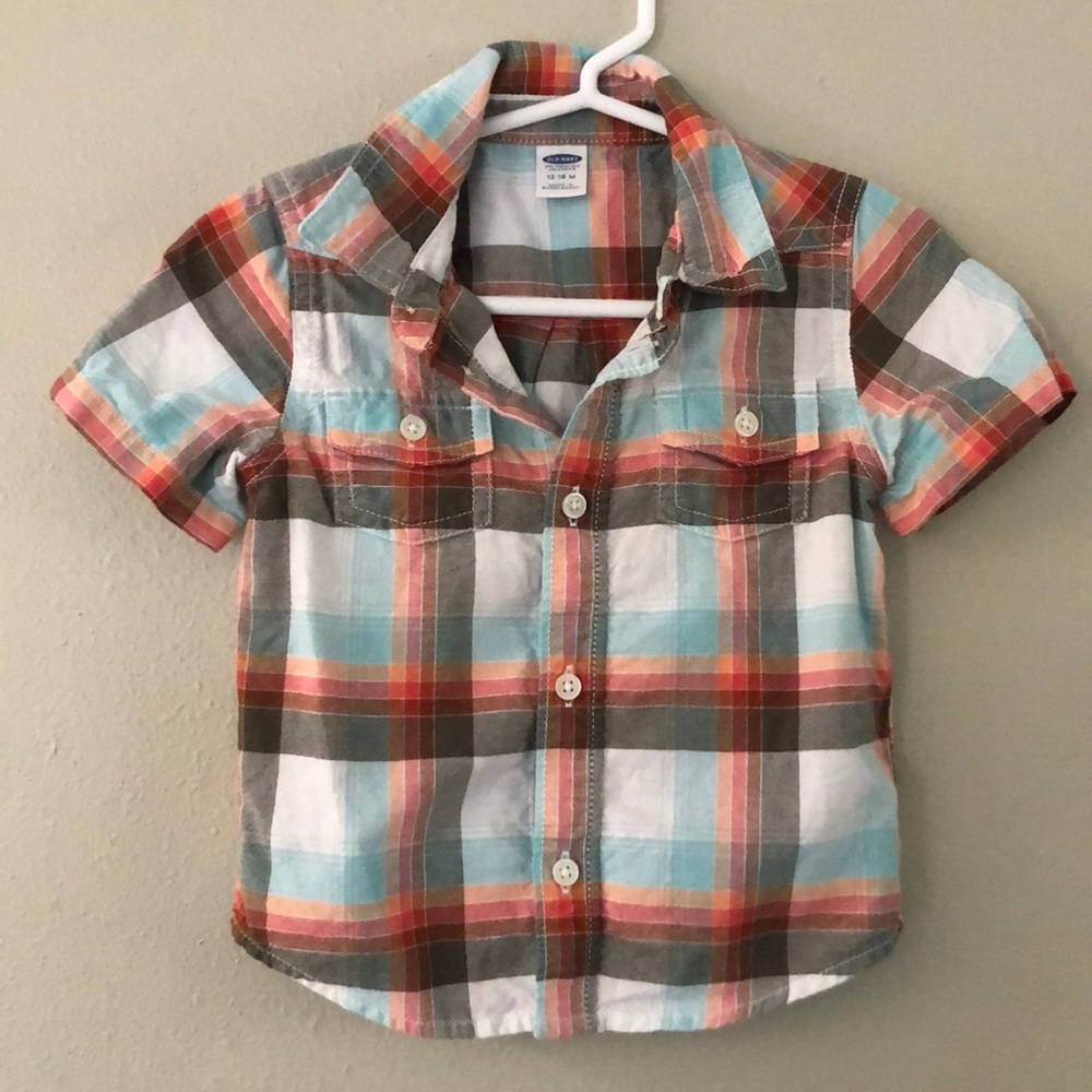 Short Sleeve Button Up Shirt 12-18 months